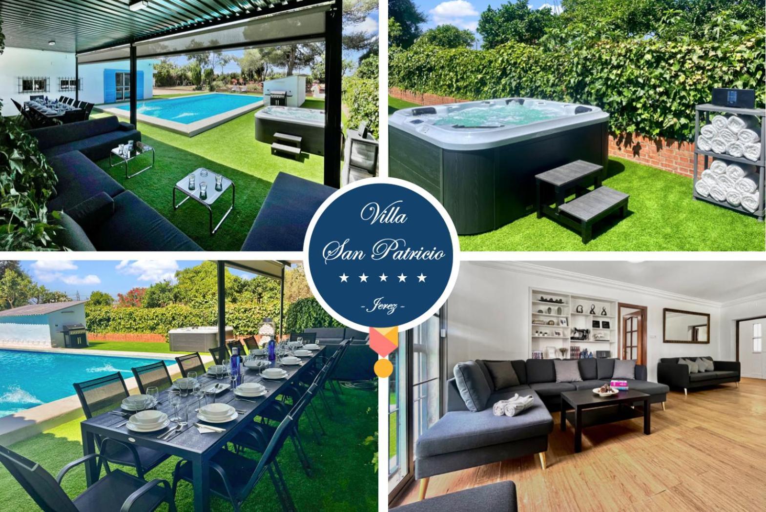Villa San Patricio I Piscina Privada I Jacuzzi Spa I Bbq I Ps5 I Aire Acon I 3000M2 I 5Min-Centro 헤레스 외부 사진